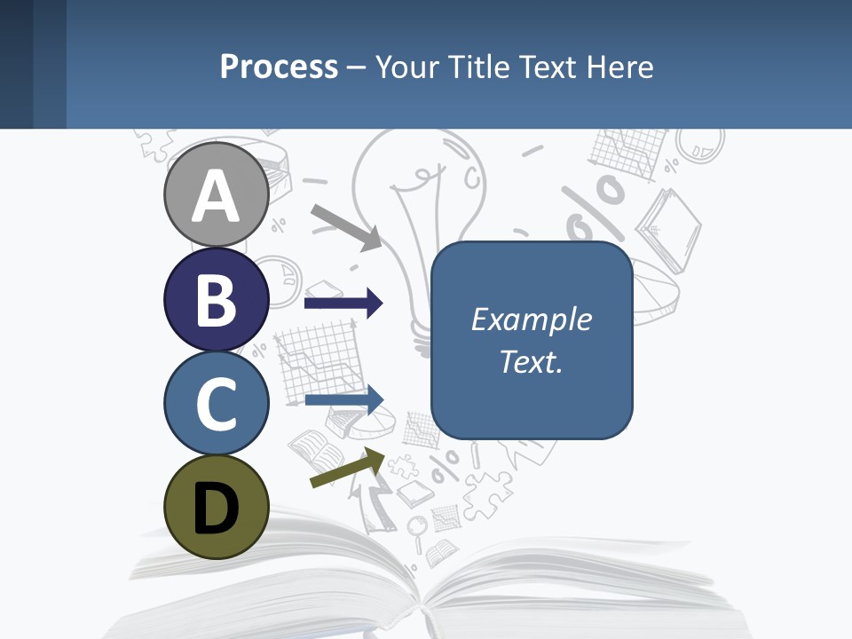 A Book With A Light Bulb Surrounded By Icons PowerPoint Template