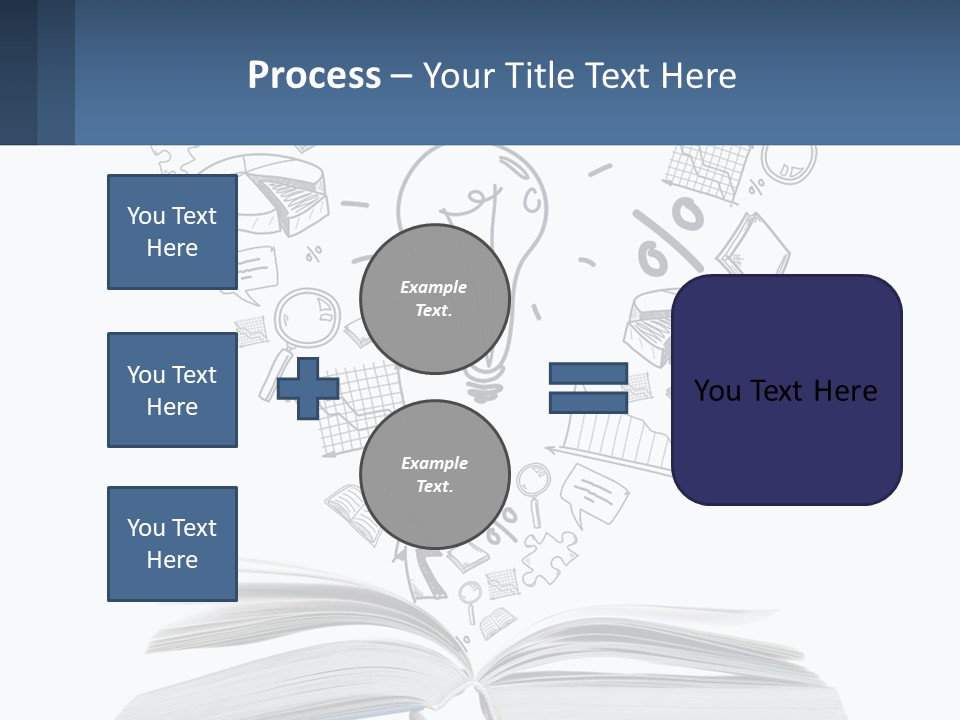 A Book With A Light Bulb Surrounded By Icons PowerPoint Template