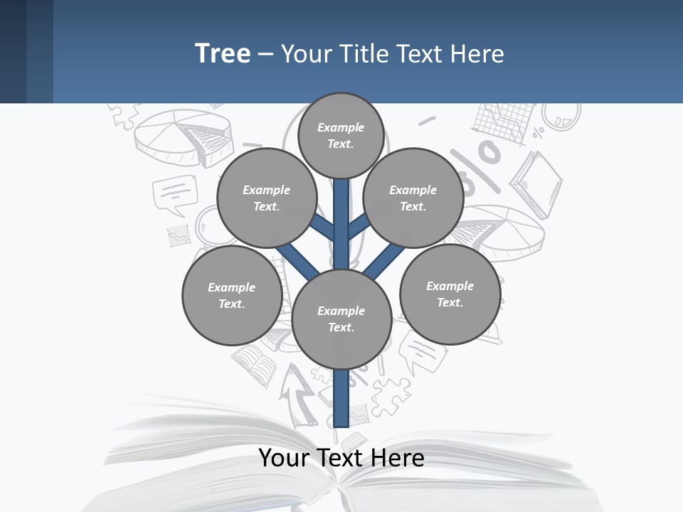 A Book With A Light Bulb Surrounded By Icons PowerPoint Template