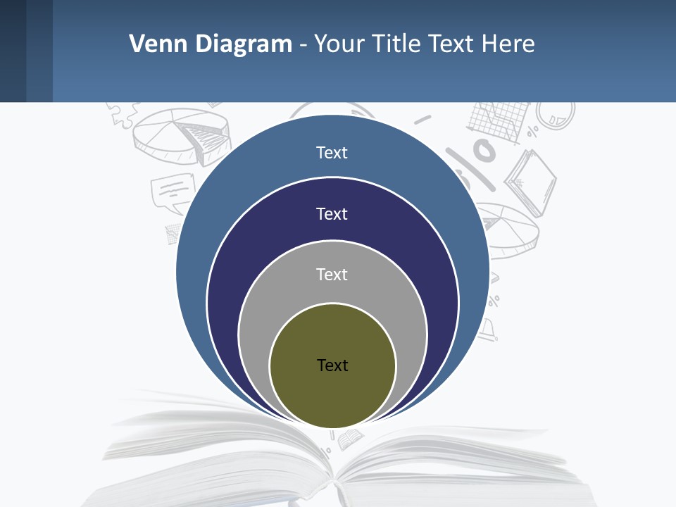 A Book With A Light Bulb Surrounded By Icons PowerPoint Template