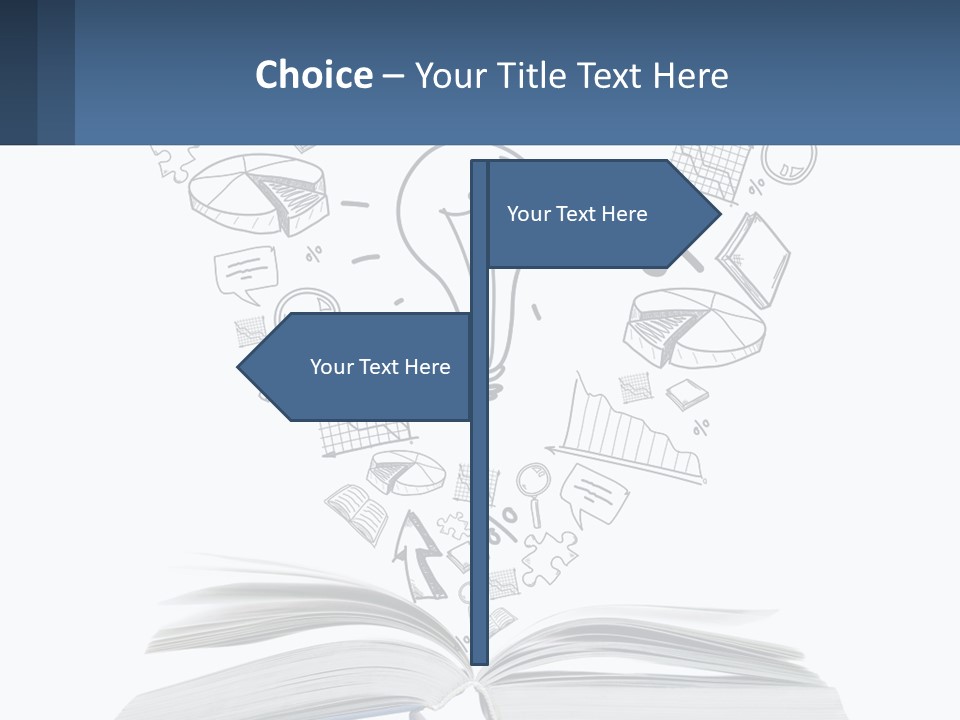 A Book With A Light Bulb Surrounded By Icons PowerPoint Template