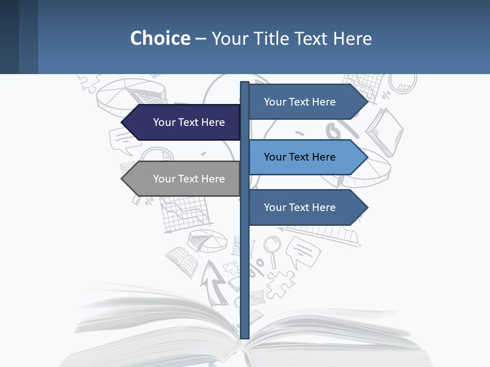 A Book With A Light Bulb Surrounded By Icons PowerPoint Template