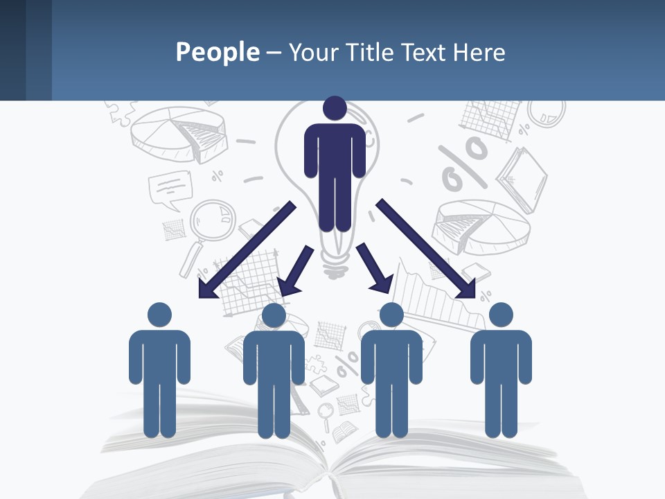 A Book With A Light Bulb Surrounded By Icons PowerPoint Template