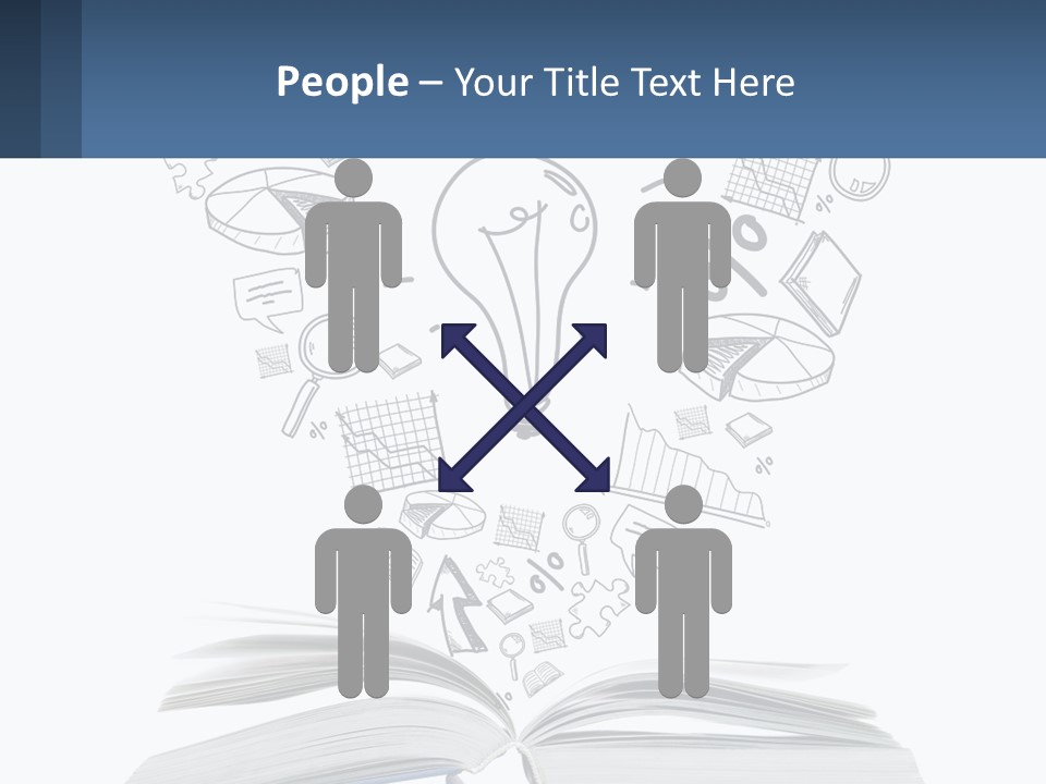 A Book With A Light Bulb Surrounded By Icons PowerPoint Template