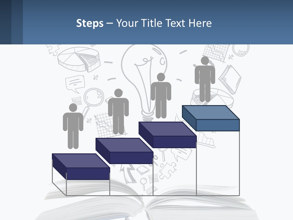 A Book With A Light Bulb Surrounded By Icons PowerPoint Template