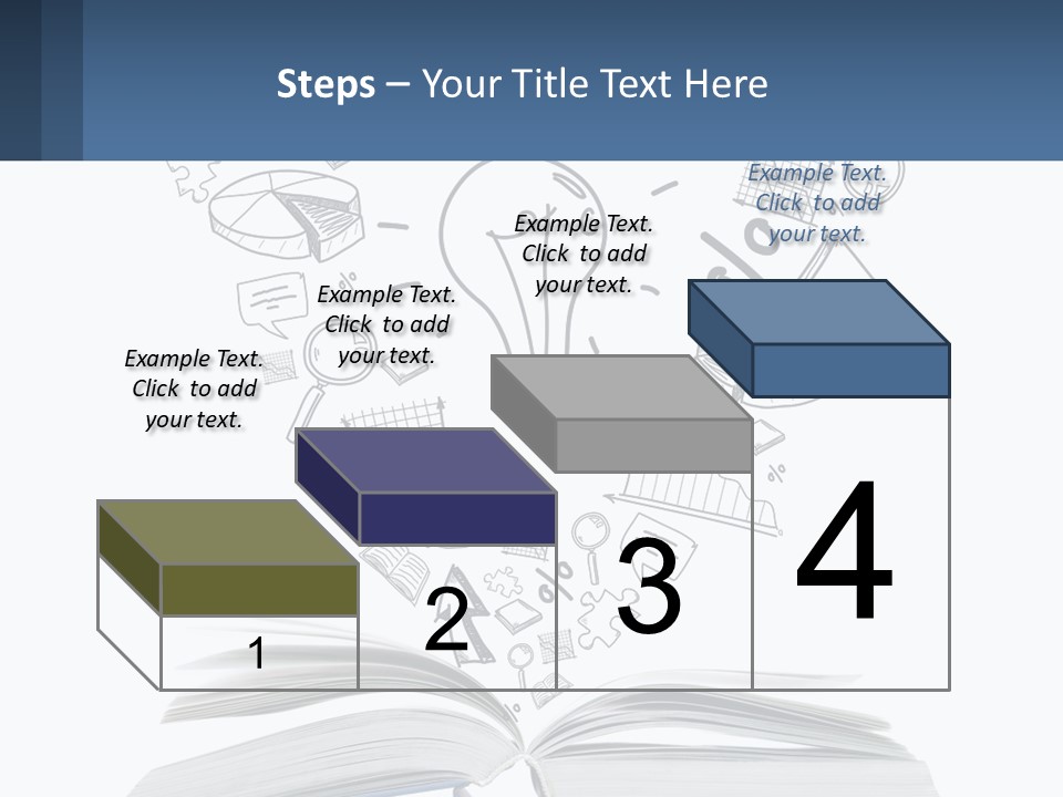 A Book With A Light Bulb Surrounded By Icons PowerPoint Template