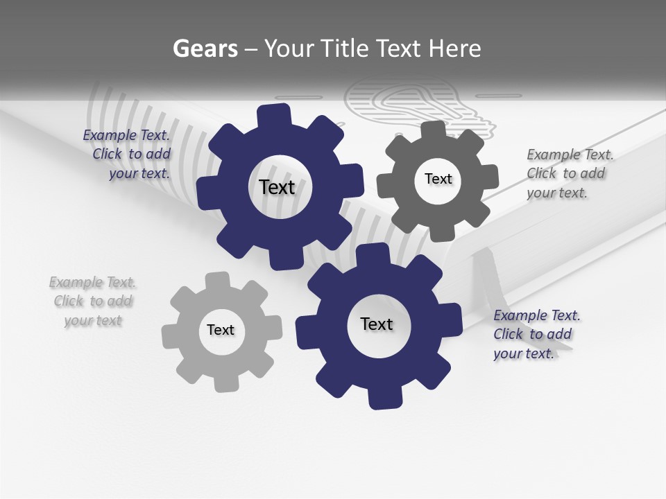 A White Book With A Black Ribbon On Top Of It PowerPoint Template