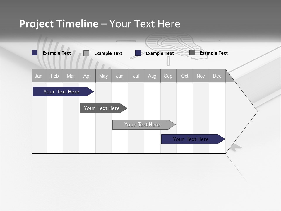 A White Book With A Black Ribbon On Top Of It PowerPoint Template