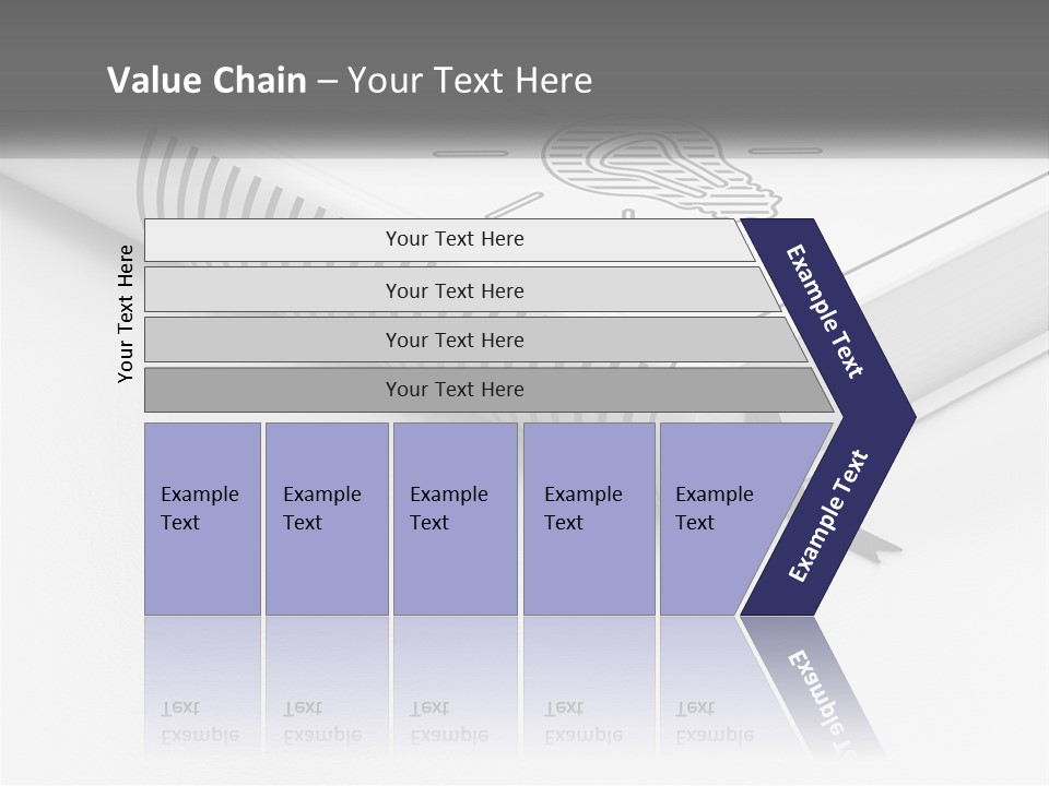 A White Book With A Black Ribbon On Top Of It PowerPoint Template
