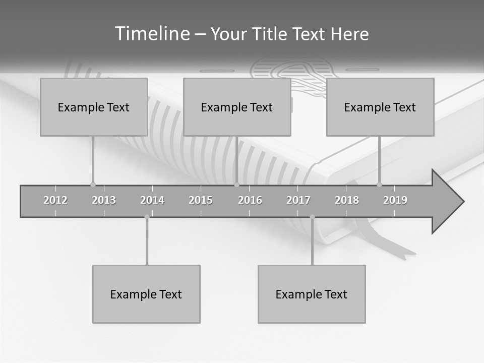A White Book With A Black Ribbon On Top Of It PowerPoint Template