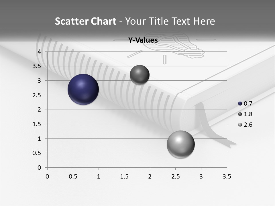 A White Book With A Black Ribbon On Top Of It PowerPoint Template