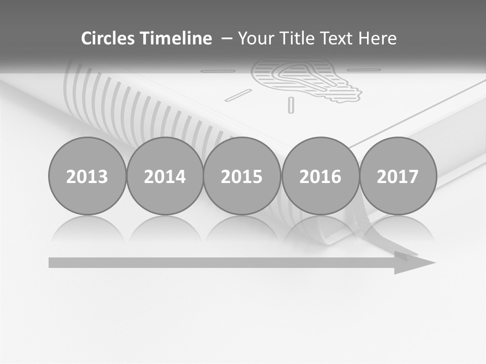 A White Book With A Black Ribbon On Top Of It PowerPoint Template