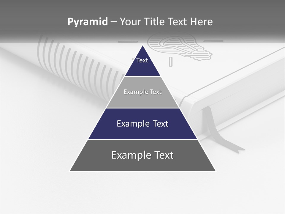 A White Book With A Black Ribbon On Top Of It PowerPoint Template