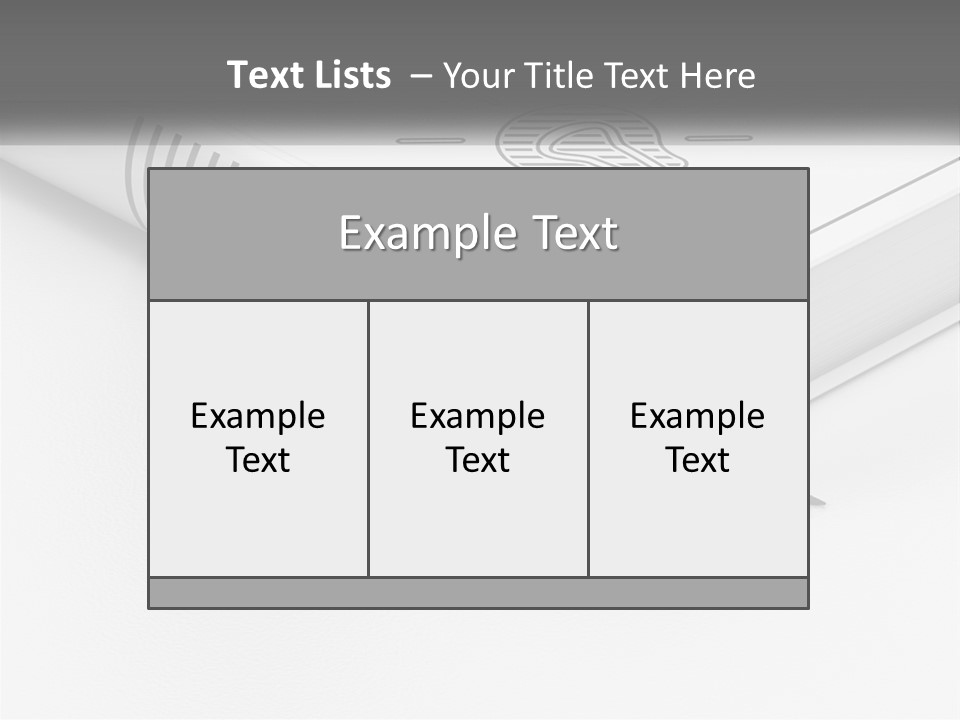A White Book With A Black Ribbon On Top Of It PowerPoint Template