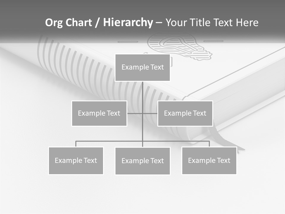 A White Book With A Black Ribbon On Top Of It PowerPoint Template