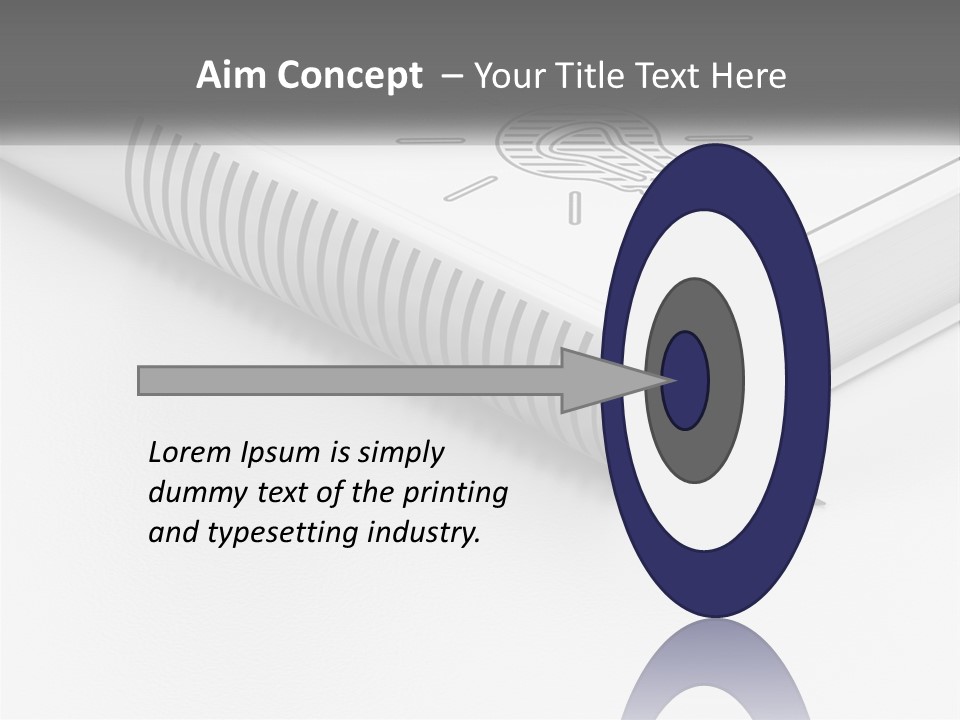 A White Book With A Black Ribbon On Top Of It PowerPoint Template