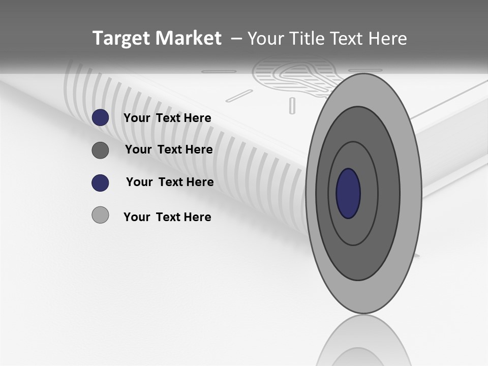 A White Book With A Black Ribbon On Top Of It PowerPoint Template