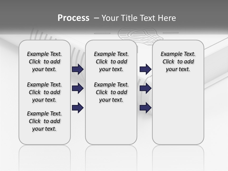 A White Book With A Black Ribbon On Top Of It PowerPoint Template