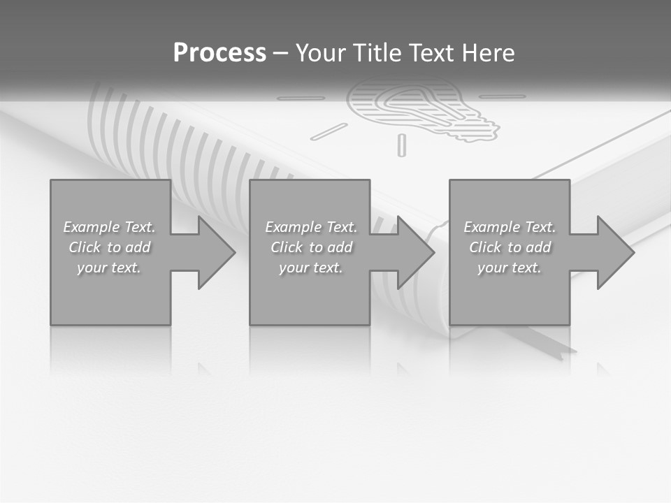 A White Book With A Black Ribbon On Top Of It PowerPoint Template