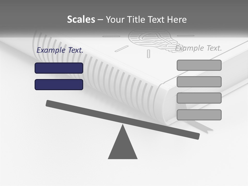 A White Book With A Black Ribbon On Top Of It PowerPoint Template