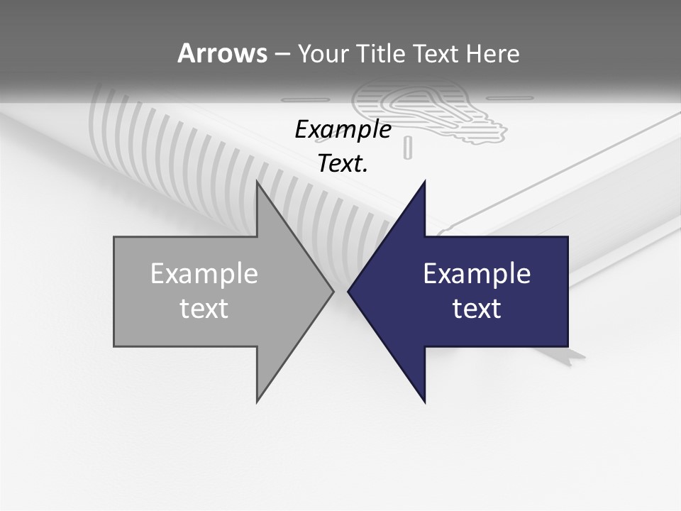 A White Book With A Black Ribbon On Top Of It PowerPoint Template