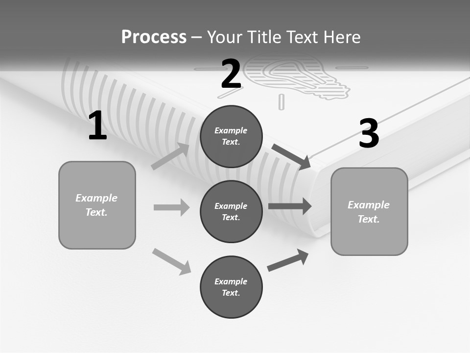 A White Book With A Black Ribbon On Top Of It PowerPoint Template