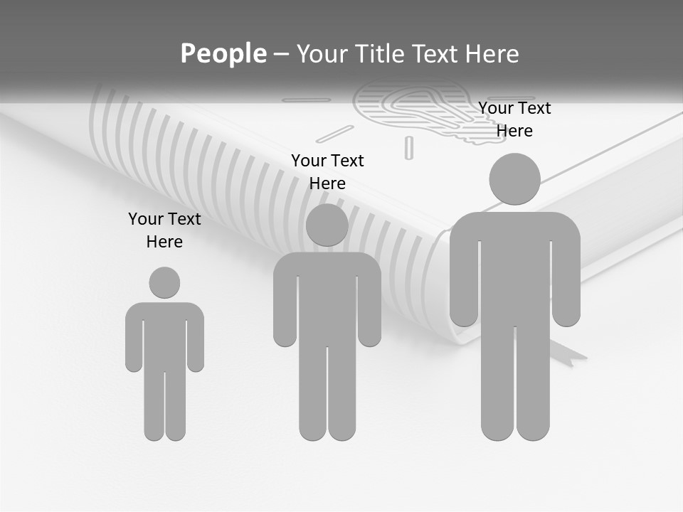 A White Book With A Black Ribbon On Top Of It PowerPoint Template