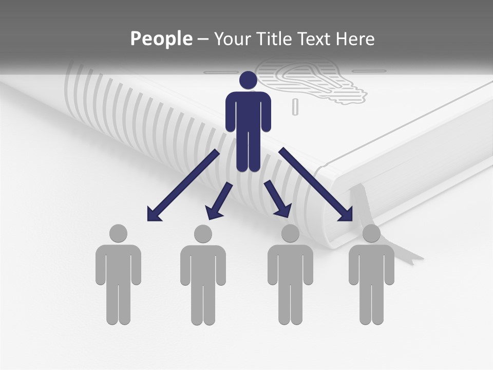 A White Book With A Black Ribbon On Top Of It PowerPoint Template