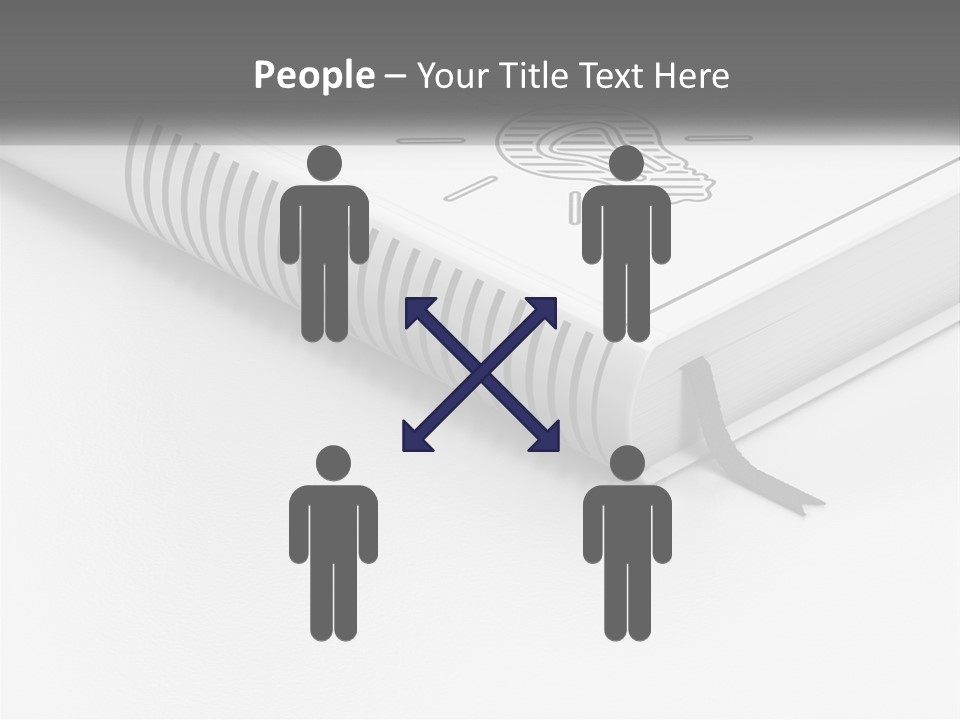 A White Book With A Black Ribbon On Top Of It PowerPoint Template