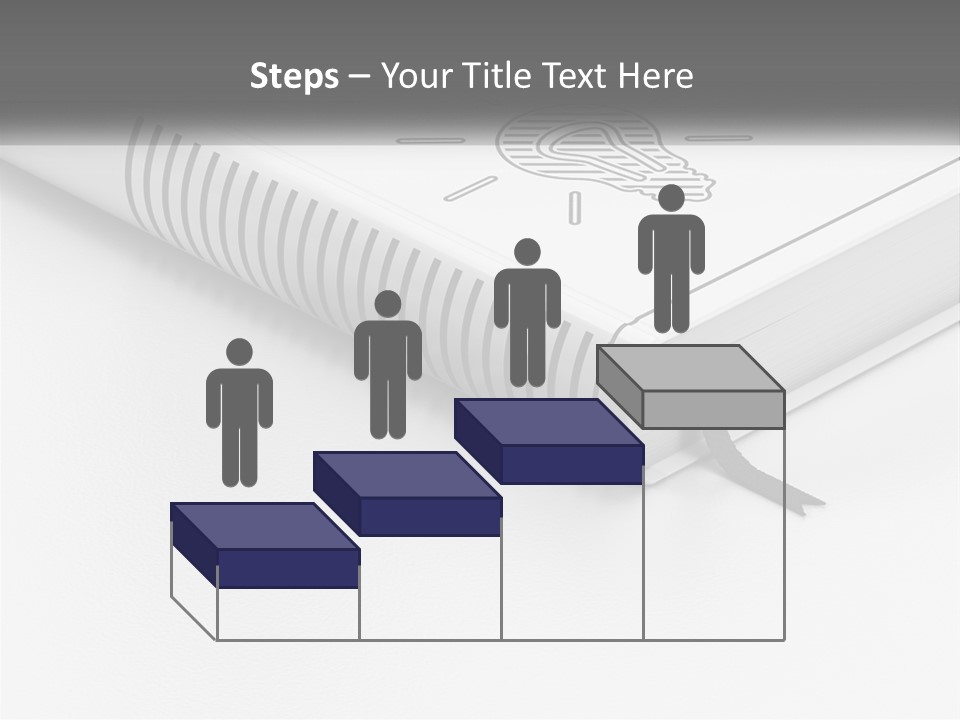 A White Book With A Black Ribbon On Top Of It PowerPoint Template