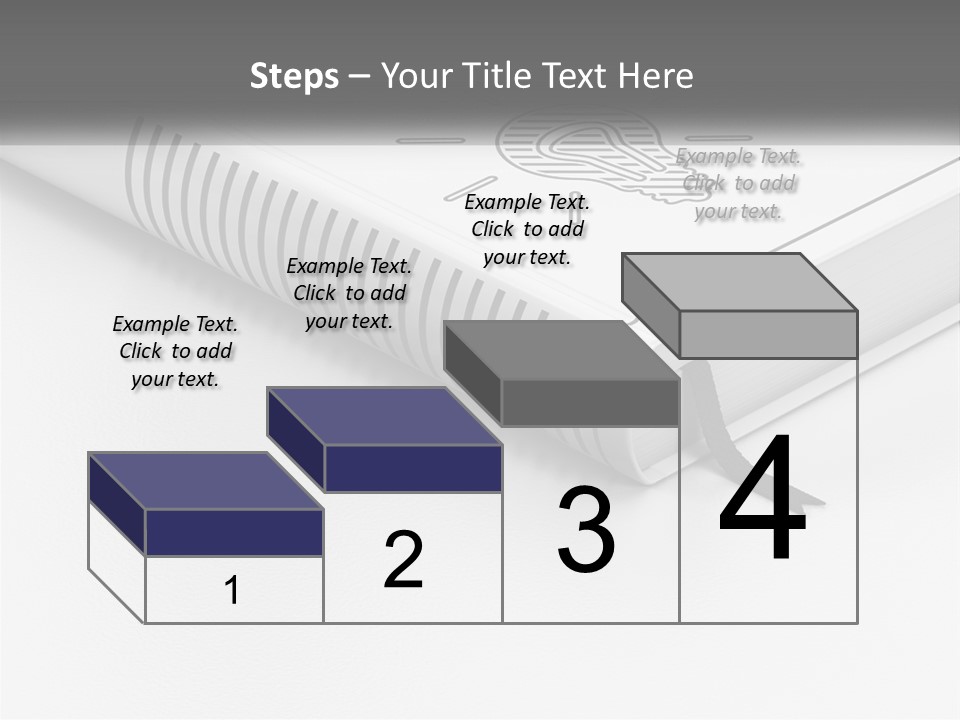 A White Book With A Black Ribbon On Top Of It PowerPoint Template