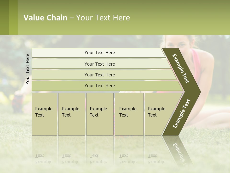 A Group Of Women Doing Stretching Exercises In A Park PowerPoint Template