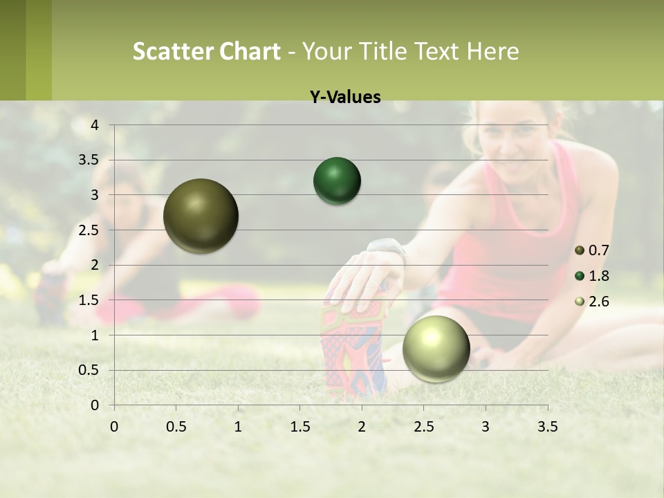 A Group Of Women Doing Stretching Exercises In A Park PowerPoint Template