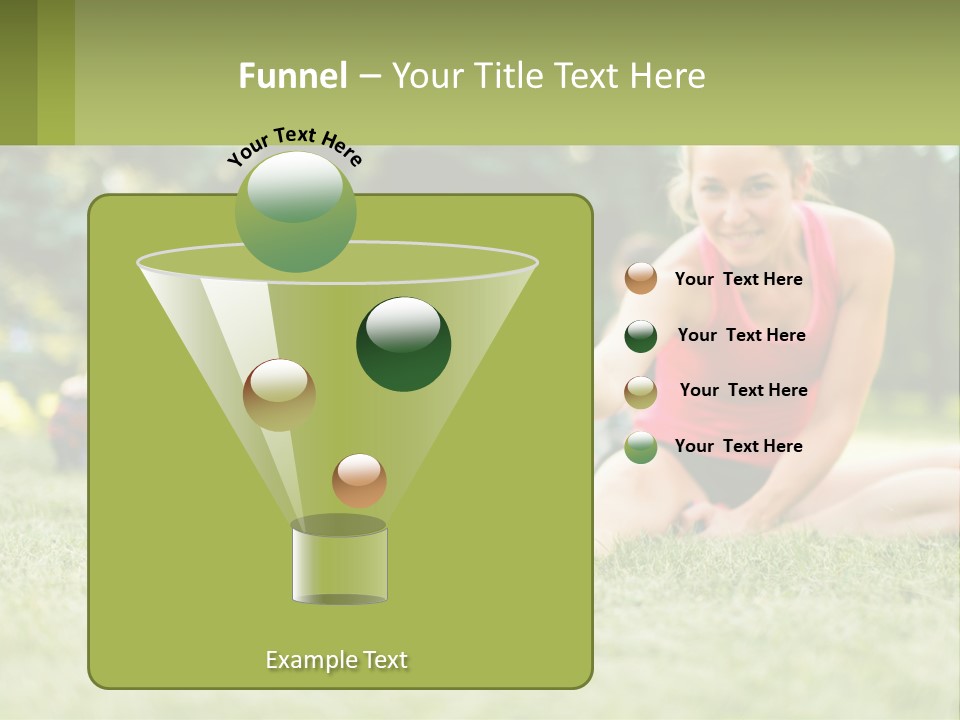 A Group Of Women Doing Stretching Exercises In A Park PowerPoint Template