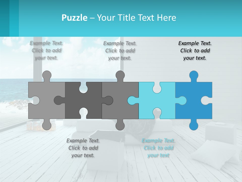 A Bedroom With A View Of The Ocean PowerPoint Template