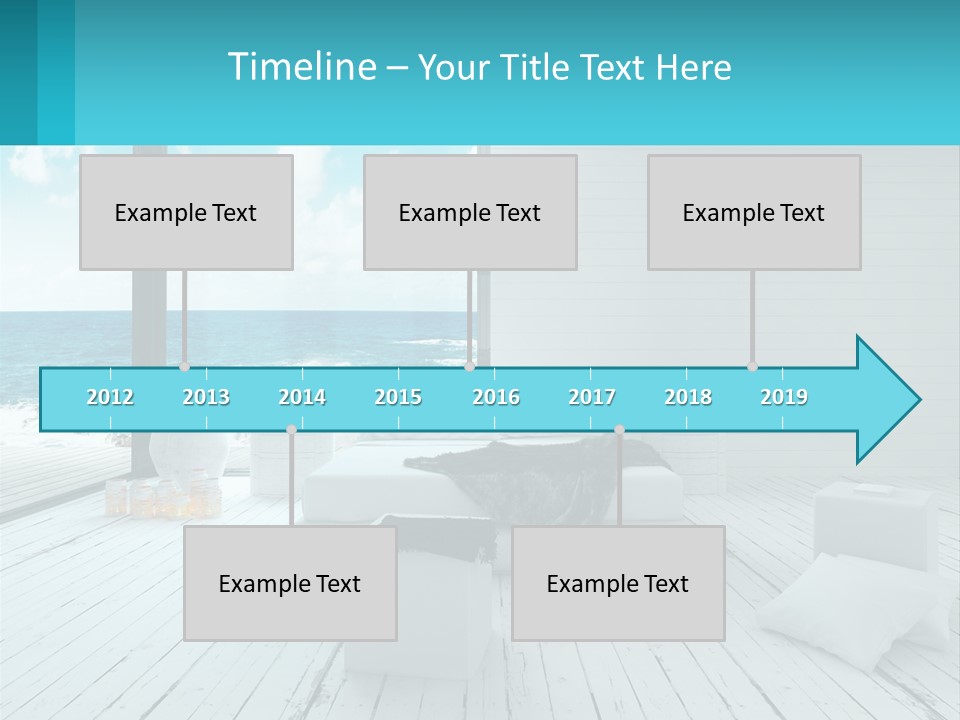 A Bedroom With A View Of The Ocean PowerPoint Template