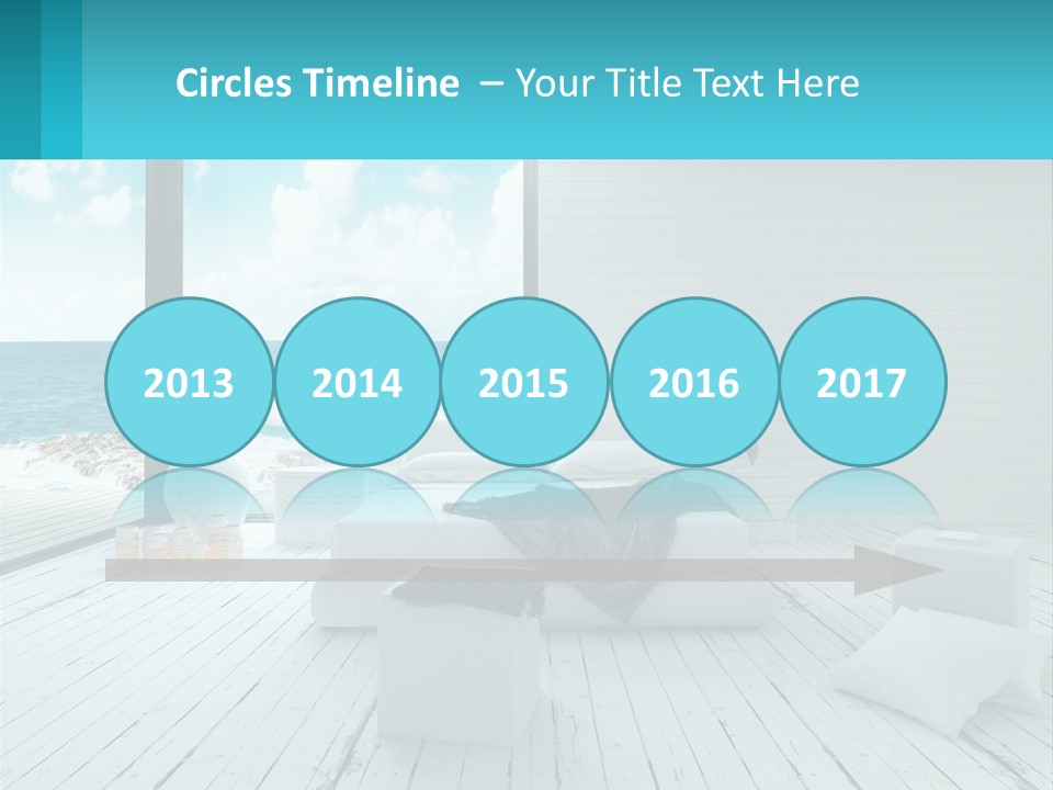 A Bedroom With A View Of The Ocean PowerPoint Template