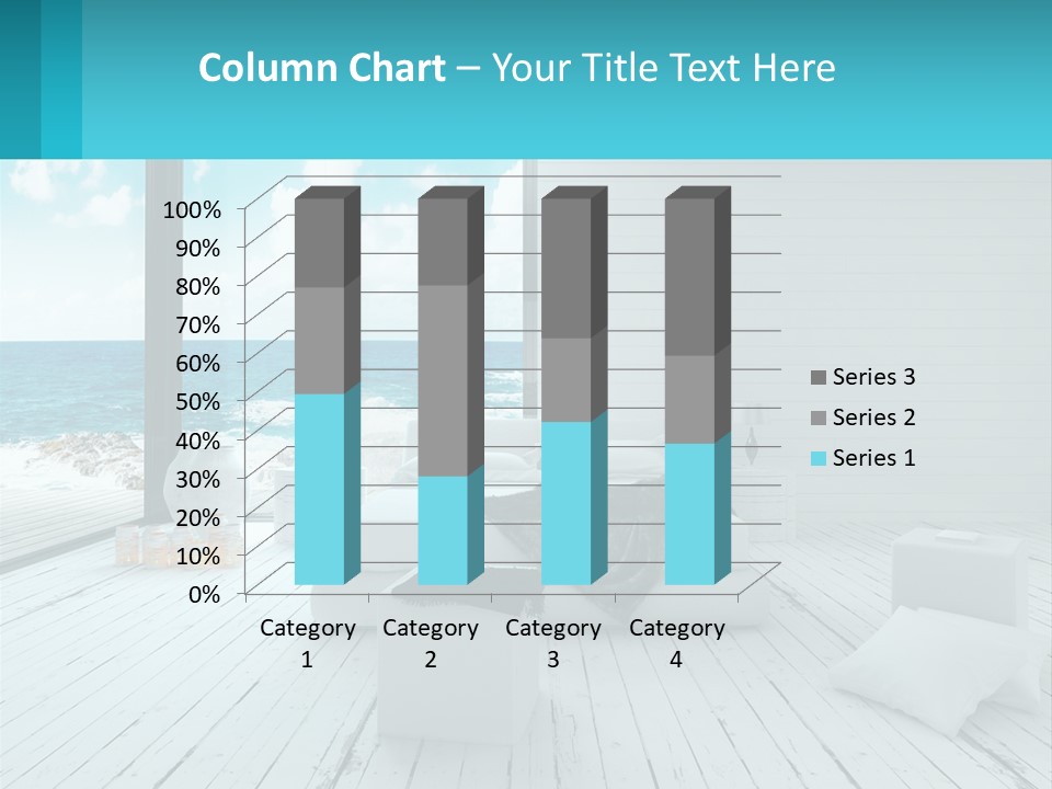 A Bedroom With A View Of The Ocean PowerPoint Template