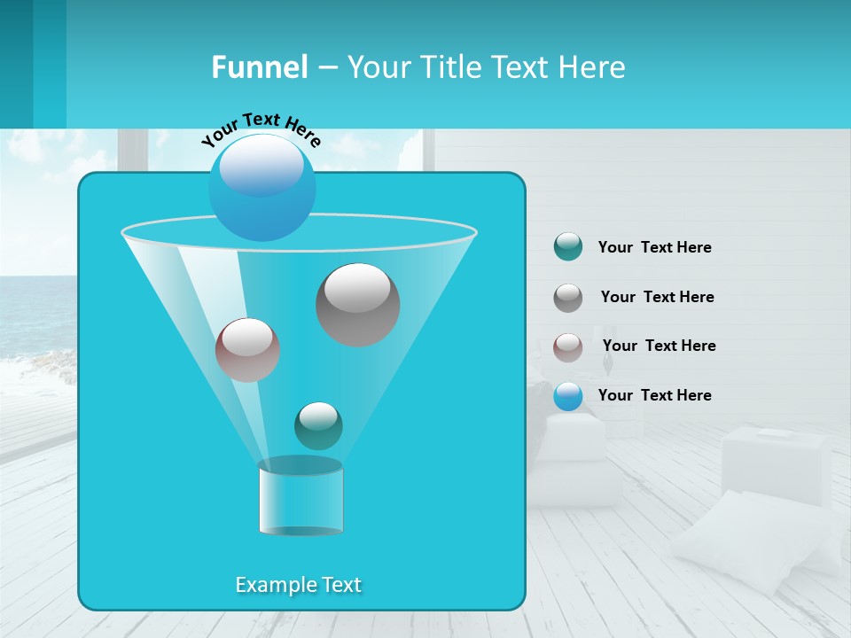A Bedroom With A View Of The Ocean PowerPoint Template