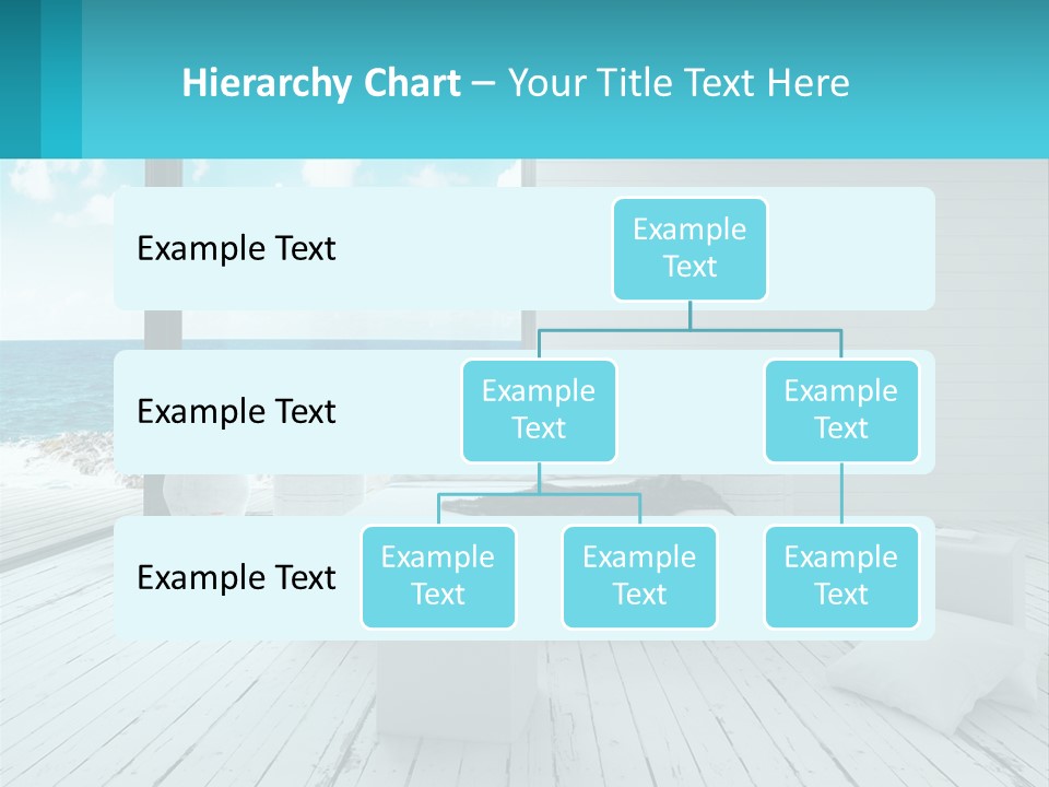 A Bedroom With A View Of The Ocean PowerPoint Template