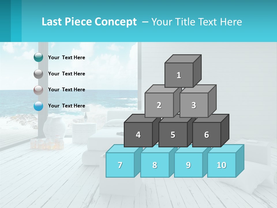 A Bedroom With A View Of The Ocean PowerPoint Template