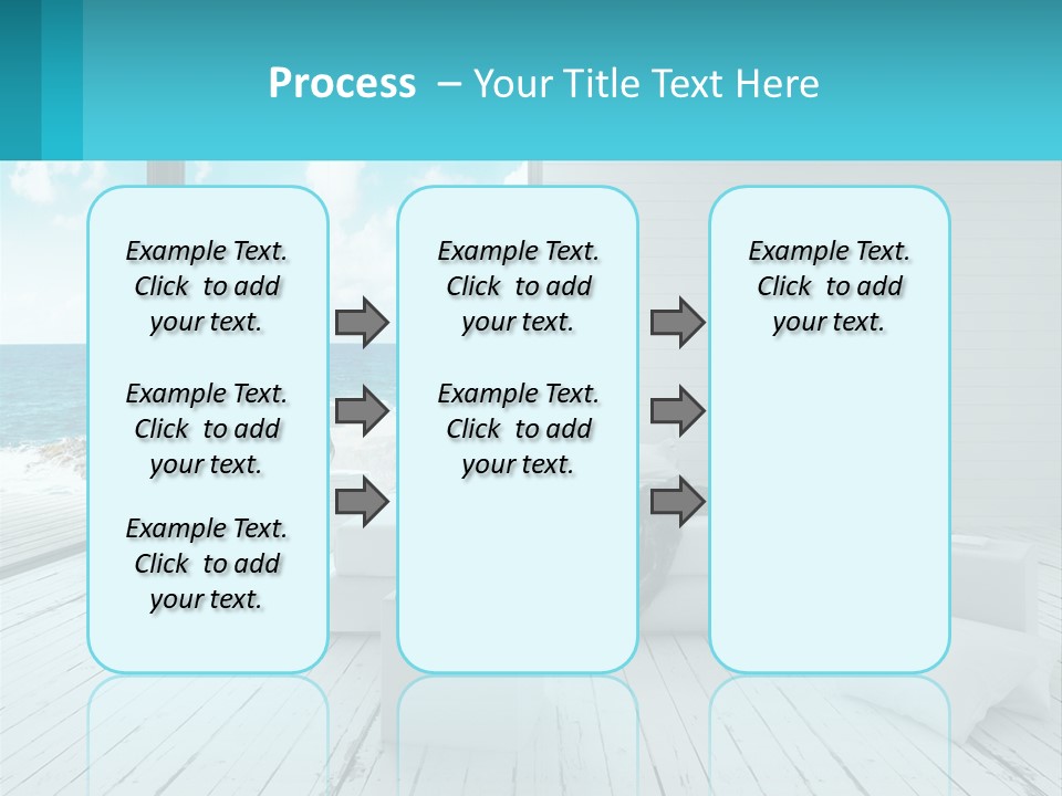 A Bedroom With A View Of The Ocean PowerPoint Template