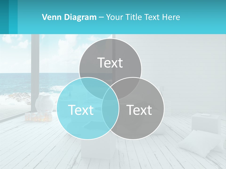 A Bedroom With A View Of The Ocean PowerPoint Template