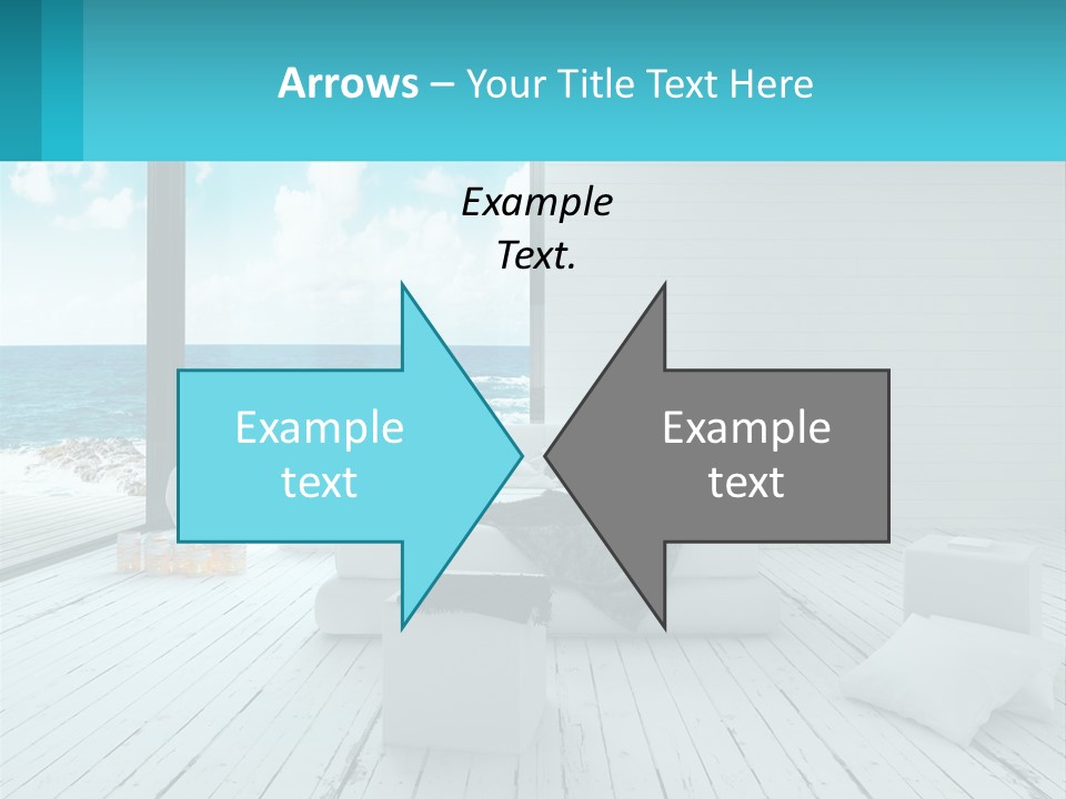 A Bedroom With A View Of The Ocean PowerPoint Template