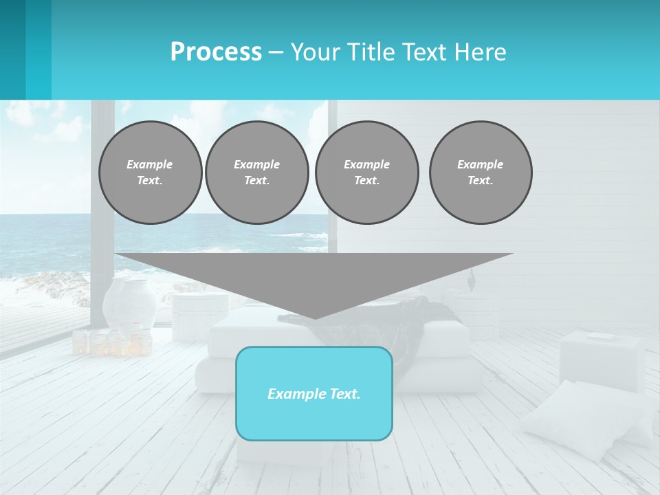 A Bedroom With A View Of The Ocean PowerPoint Template