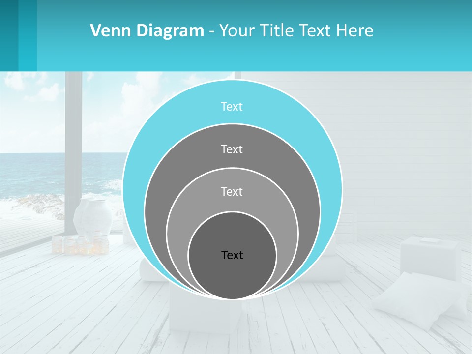 A Bedroom With A View Of The Ocean PowerPoint Template