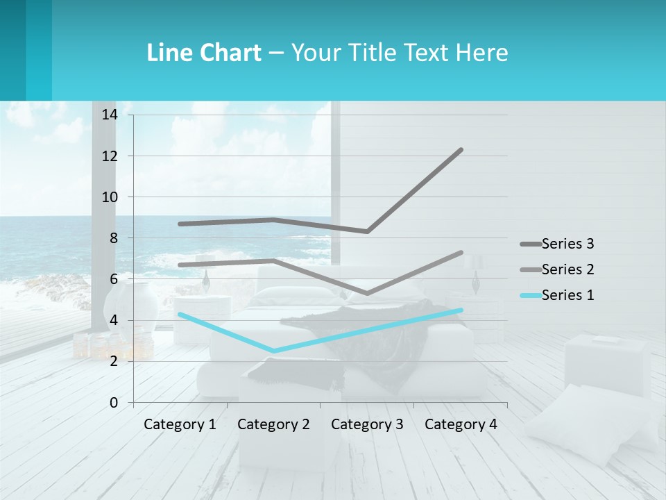 A Bedroom With A View Of The Ocean PowerPoint Template