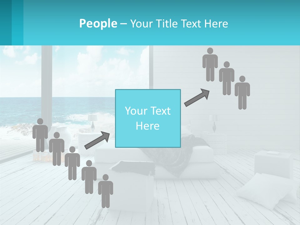 A Bedroom With A View Of The Ocean PowerPoint Template