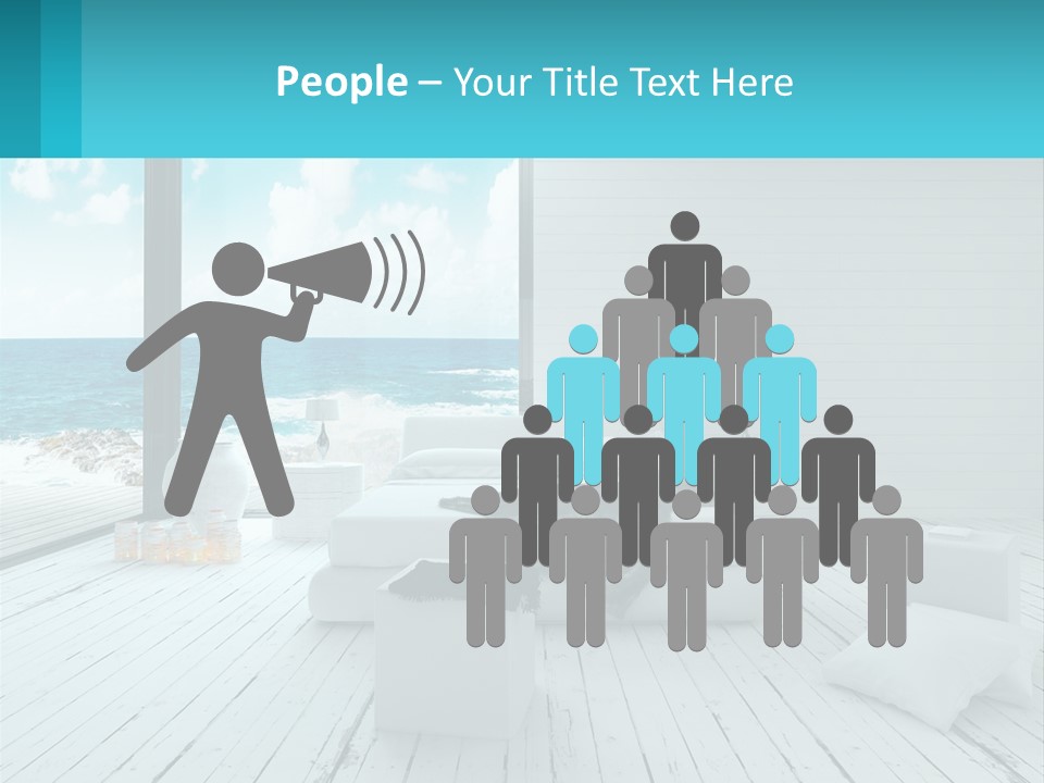 A Bedroom With A View Of The Ocean PowerPoint Template