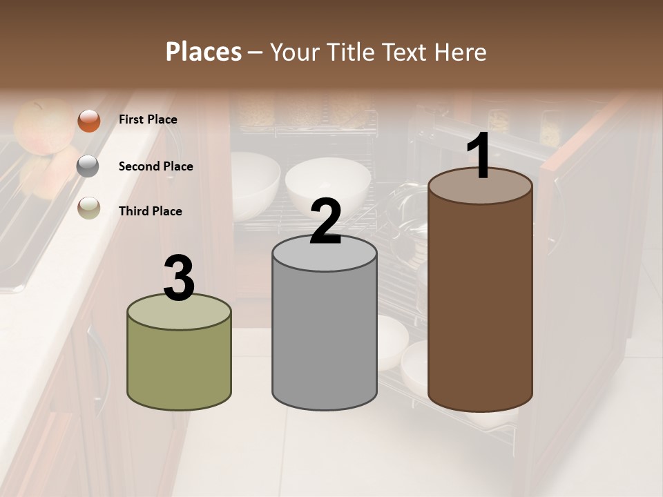 A Kitchen With A Sink And A Dish Rack PowerPoint Template